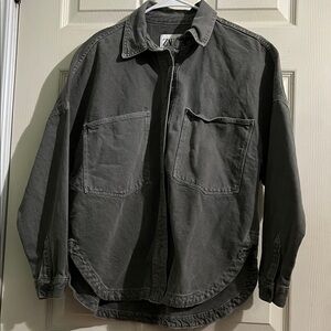 Zara Snap Shirt Jacket